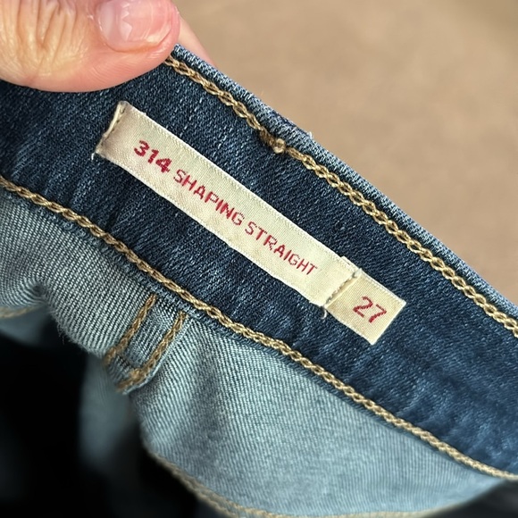 Levi's 314 Shaping Straight Blue Jeans Womens size 27 - Picture 2 of 7
